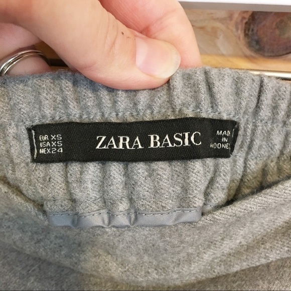 Zara | Gray ankle length elastic waist pants xs - Picture 5 of 8